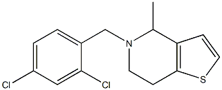 5-(2,4-dichlorobenzyl)-4-methyl-4,5,6,7-tetrahydrothieno[3,2-c]pyridine 구조식 이미지