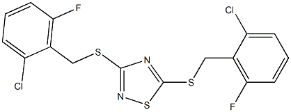 3,5-di[(2-chloro-6-fluorobenzyl)thio]-1,2,4-thiadiazole Structure