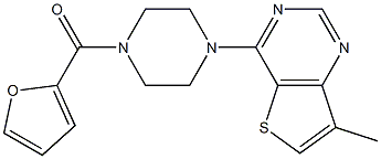 2-furyl[4-(7-methylthieno[3,2-d]pyrimidin-4-yl)piperazino]methanone 구조식 이미지