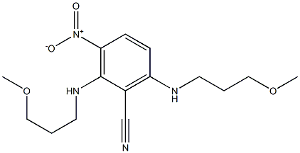 2,6-di[(3-methoxypropyl)amino]-3-nitrobenzonitrile Structure