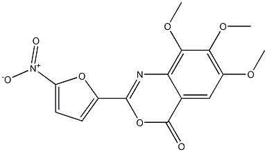 6,7,8-trimethoxy-2-(5-nitro-2-furyl)-4H-3,1-benzoxazin-4-one Structure