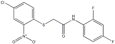 N1-(2,4-difluorophenyl)-2-[(4-chloro-2-nitrophenyl)thio]acetamide 구조식 이미지