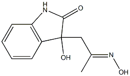 3-hydroxy-3-(2-hydroxyiminopropyl)indolin-2-one Structure