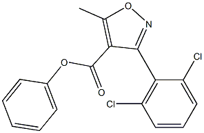 phenyl 3-(2,6-dichlorophenyl)-5-methylisoxazole-4-carboxylate 구조식 이미지