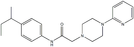 N-[4-(sec-butyl)phenyl]-2-[4-(2-pyridinyl)piperazino]acetamide Structure