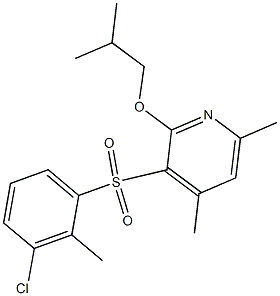 3-[(3-chloro-2-methylphenyl)sulfonyl]-2-isobutoxy-4,6-dimethylpyridine 구조식 이미지