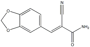 3-(1,3-benzodioxol-5-yl)-2-cyanoacrylamide Structure