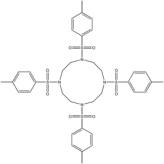 1,4,7,10-tetra[(4-methylphenyl)sulfonyl]-1,4,7,10-tetraazacyclododecane 구조식 이미지