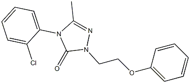 4-(2-chlorophenyl)-5-methyl-2-(2-phenoxyethyl)-2,4-dihydro-3H-1,2,4-triazol-3-one 구조식 이미지