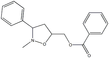 (2-methyl-3-phenyltetrahydro-5-isoxazolyl)methyl benzenecarboxylate 구조식 이미지