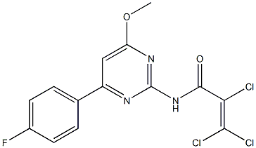 N1-[4-(4-fluorophenyl)-6-methoxypyrimidin-2-yl]-2,3,3-trichloroacrylamide 구조식 이미지