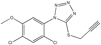 1-(2,4-dichloro-5-methoxyphenyl)-5-(2-propynylsulfanyl)-1H-1,2,3,4-tetraazole Structure