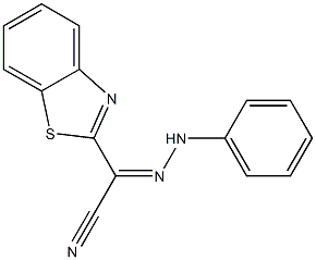 2-(1,3-benzothiazol-2-yl)-2-(2-phenylhydrazono)acetonitrile 구조식 이미지
