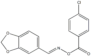 5-({[(4-chlorobenzoyl)oxy]imino}methyl)-1,3-benzodioxole 구조식 이미지