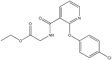 ethyl 2-({[2-(4-chlorophenoxy)-3-pyridyl]carbonyl}amino)acetate 구조식 이미지