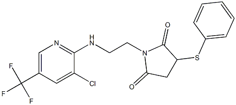 1-(2-{[3-chloro-5-(trifluoromethyl)-2-pyridinyl]amino}ethyl)-3-(phenylsulfanyl)dihydro-1H-pyrrole-2,5-dione Structure