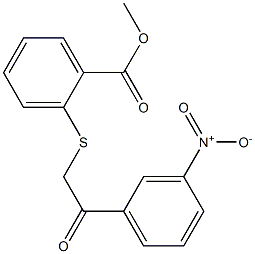 methyl 2-{[2-(3-nitrophenyl)-2-oxoethyl]thio}benzoate Structure