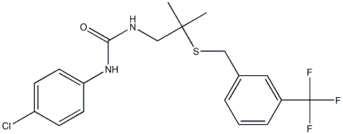 N-(4-chlorophenyl)-N'-(2-methyl-2-{[3-(trifluoromethyl)benzyl]sulfanyl}propyl)urea Structure