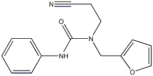 N-(2-cyanoethyl)-N-(2-furylmethyl)-N'-phenylurea Structure