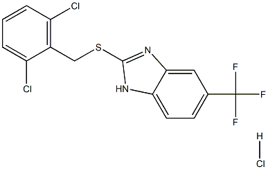 2-[(2,6-dichlorobenzyl)thio]-5-(trifluoromethyl)-1H-benzo[d]imidazole hydrochloride 구조식 이미지