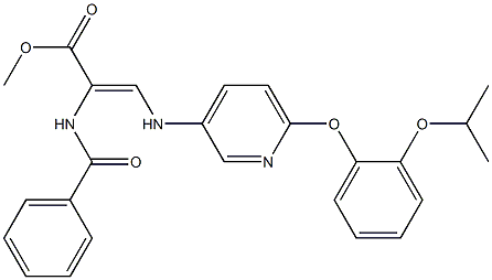 methyl 2-(benzoylamino)-3-{[6-(2-isopropoxyphenoxy)-3-pyridyl]amino}acrylate Structure