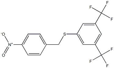 1-[(4-nitrobenzyl)thio]-3,5-di(trifluoromethyl)benzene 구조식 이미지