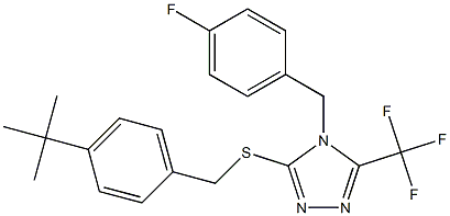 3-{[4-(tert-butyl)benzyl]sulfanyl}-4-(4-fluorobenzyl)-5-(trifluoromethyl)-4H-1,2,4-triazole Structure