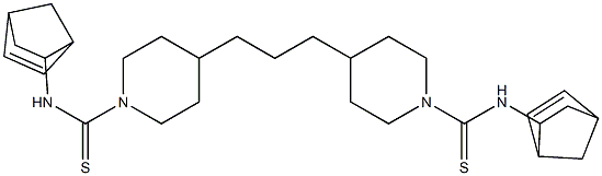 N1-bicyclo[2.2.1]hept-5-en-2-yl-4-(3-{1-[(bicyclo[2.2.1]hept-5-en-2-ylamino)carbothioyl]-4-piperidyl}propyl)piperidine-1-carbothioamide Structure