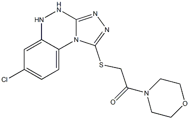 2-[(7-chloro-4,5-dihydrobenzo[e][1,2,4]triazolo[3,4-c][1,2,4]triazin-1-yl)thio]-1-morpholinoethan-1-one Structure