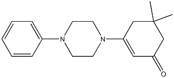 5,5-dimethyl-3-(4-phenylpiperazino)-2-cyclohexen-1-one 구조식 이미지