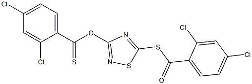 5-[(2,4-dichlorobenzoyl)thio]-1,2,4-thiadiazol-3-yl 2,4-dichlorobenzene-1-carbothioate Structure