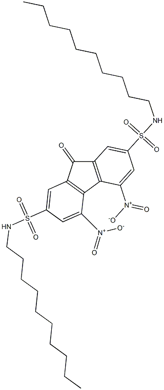 N2,N7-didecyl-4,5-dinitro-9-oxo-9H-2,7-fluorenedisulfonamide Structure