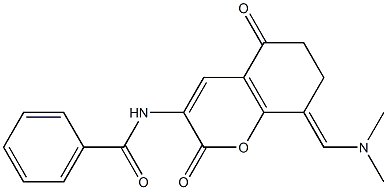 N-{8-[(E)-(dimethylamino)methylidene]-2,5-dioxo-5,6,7,8-tetrahydro-2H-chromen-3-yl}benzenecarboxamide Structure