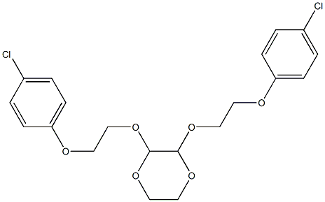 2,3-di[2-(4-chlorophenoxy)ethoxy]-1,4-dioxane 구조식 이미지