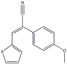 2-(4-methoxyphenyl)-3-(2-thienyl)acrylonitrile Structure