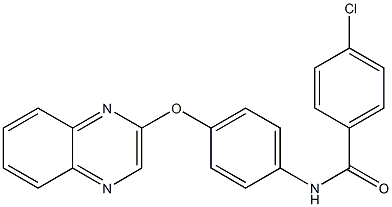 4-chloro-N-[4-(2-quinoxalinyloxy)phenyl]benzenecarboxamide 구조식 이미지