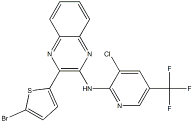 N2-[3-chloro-5-(trifluoromethyl)-2-pyridyl]-3-(5-bromo-2-thienyl)quinoxalin -2-amine 구조식 이미지