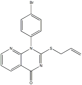 2-(allylthio)-1-(4-bromophenyl)-1,4-dihydropyrido[2,3-d]pyrimidin-4-one 구조식 이미지