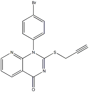 1-(4-bromophenyl)-2-(prop-2-ynylthio)-1,4-dihydropyrido[2,3-d]pyrimidin-4-one Structure