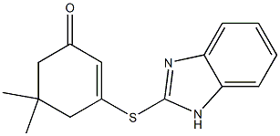3-(1H-benzo[d]imidazol-2-ylthio)-5,5-dimethylcyclohex-2-en-1-one 구조식 이미지