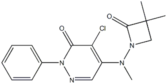 4-chloro-5-[(3,3-dimethyl-2-oxoazetan-1-yl)(methyl)amino]-2-phenyl-2,3-dihydropyridazin-3-one Structure