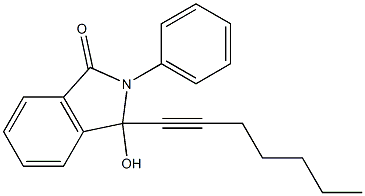 3-(1-heptynyl)-3-hydroxy-2-phenyl-1-isoindolinone 구조식 이미지