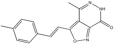 4-methyl-3-(4-methylstyryl)-6,7-dihydroisoxazolo[3,4-d]pyridazin-7-one 구조식 이미지