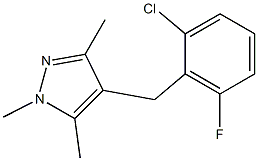 4-(2-chloro-6-fluorobenzyl)-1,3,5-trimethyl-1H-pyrazole Structure