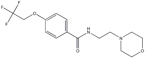 N-(2-morpholinoethyl)-4-(2,2,2-trifluoroethoxy)benzenecarboxamide Structure