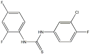 N-(3-chloro-4-fluorophenyl)-N'-(2,4-difluorophenyl)thiourea 구조식 이미지