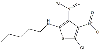 5-chloro-3,4-dinitro-N-pentyl-2-thiophenamine 구조식 이미지