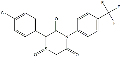 2-(4-chlorophenyl)-4-[4-(trifluoromethyl)phenyl]-1lambda~4~,4-thiazinane-1,3,5-trione Structure
