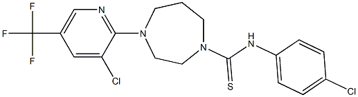 N1-(4-chlorophenyl)-4-[3-chloro-5-(trifluoromethyl)-2-pyridyl]-1,4-diazepane-1-carbothioamide Structure