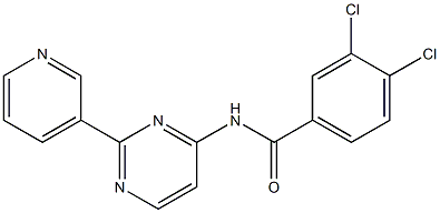 3,4-dichloro-N-[2-(3-pyridinyl)-4-pyrimidinyl]benzenecarboxamide Structure